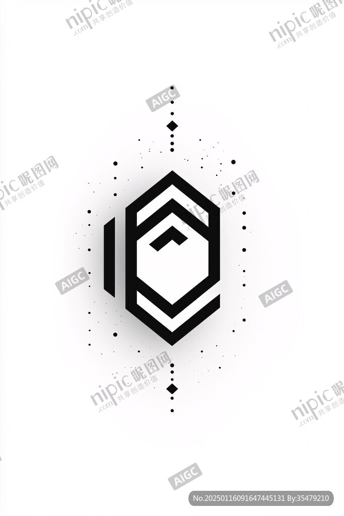 六边形光芒logo