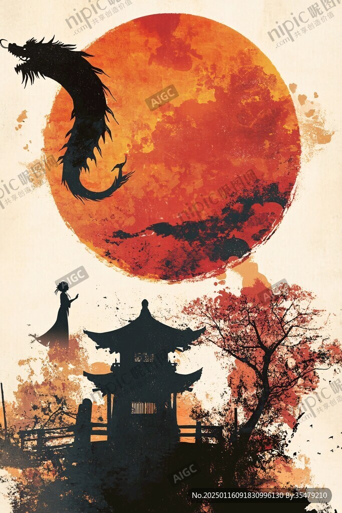 武侠插画海报