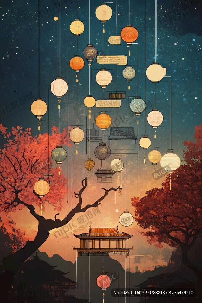 h5创意背景插图
