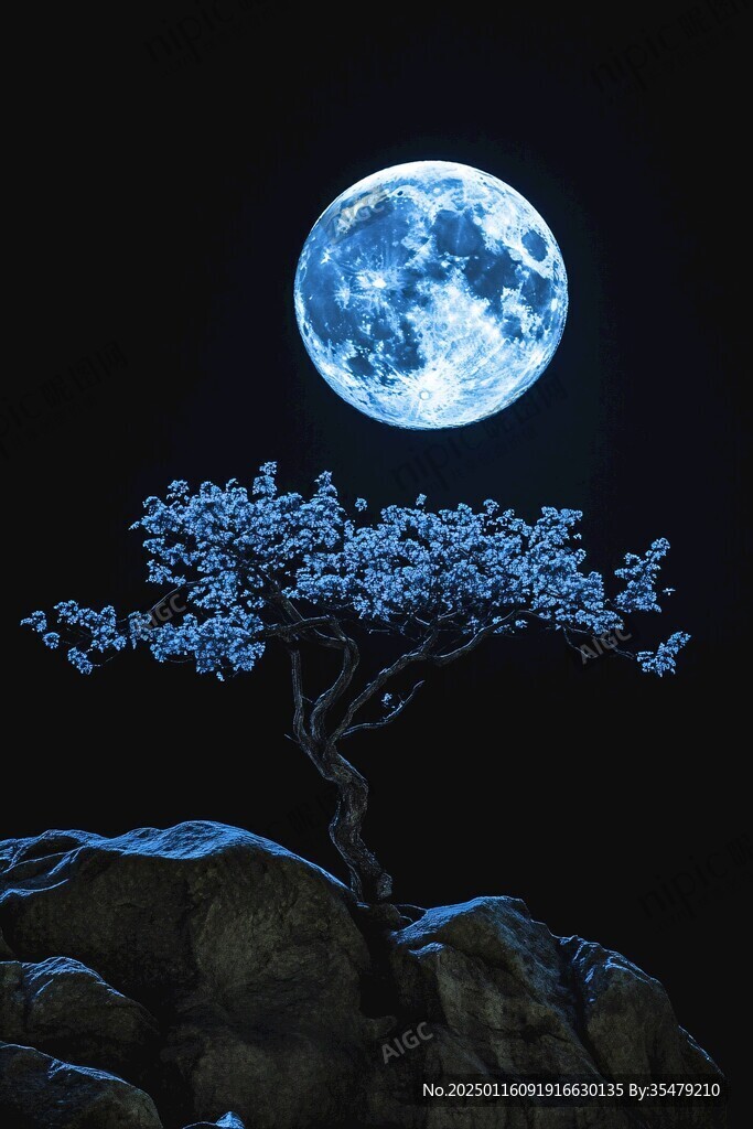 月上树梢头