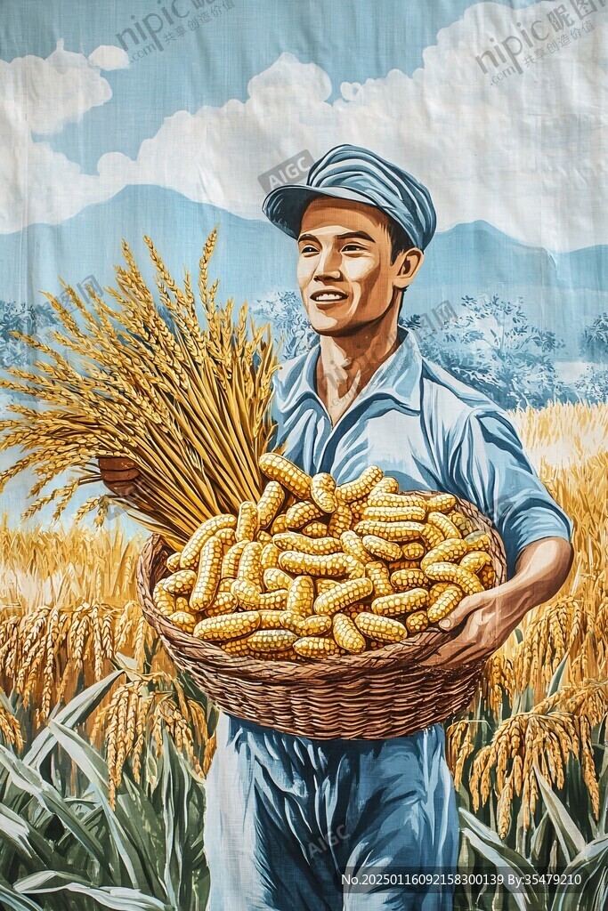 夺丰收广积粮彩绘图