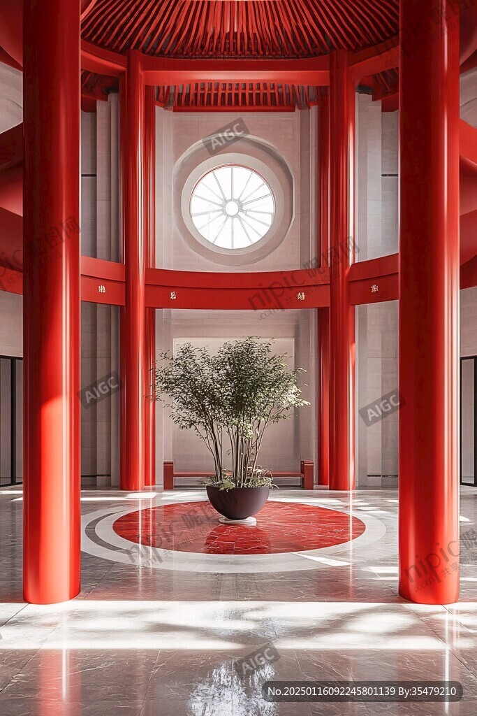 红色新中式花艺