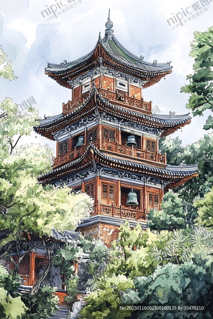 崇安阁插画