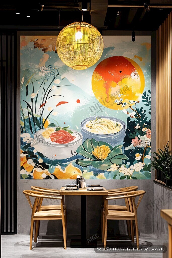 粥底火锅壁画