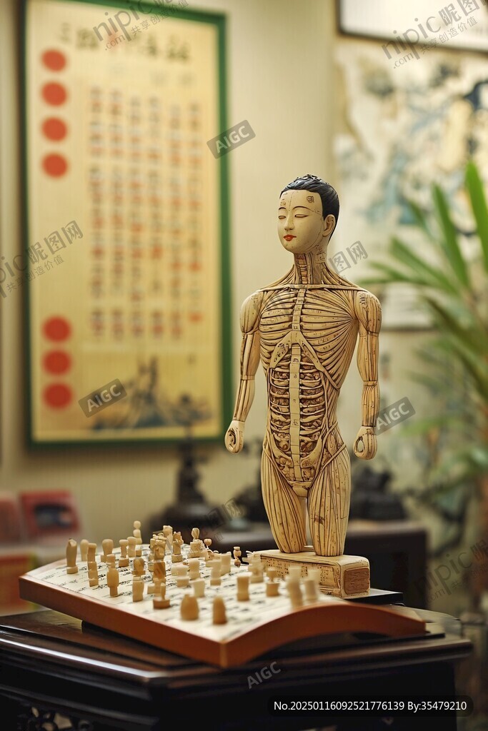 经脉木人像