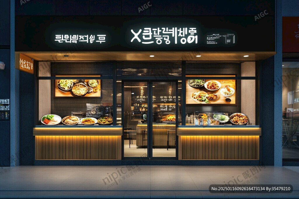 韩式餐饮门头