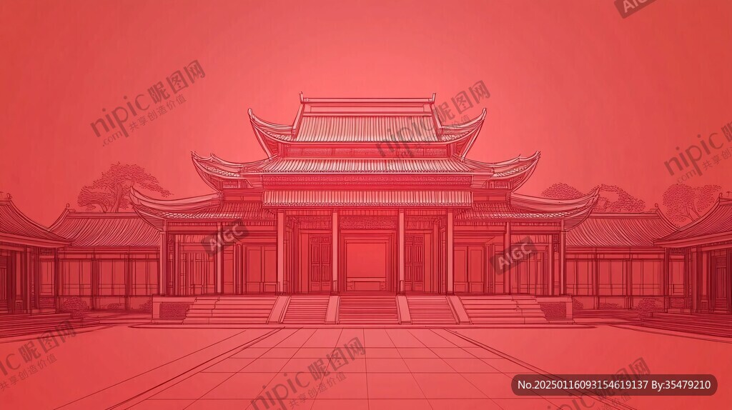大礼堂插画