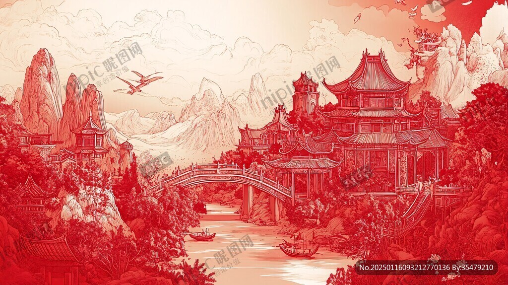 黄鹤楼插画