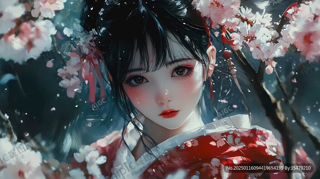 日系美女插画