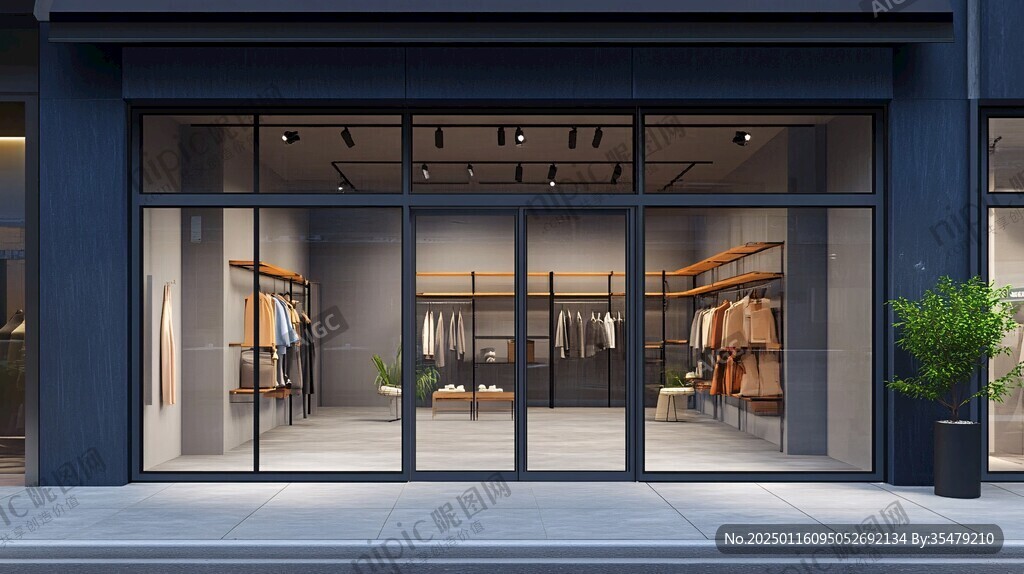 现代服装店门头