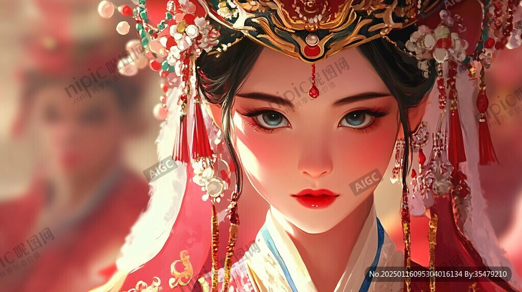 古风嫁衣美女