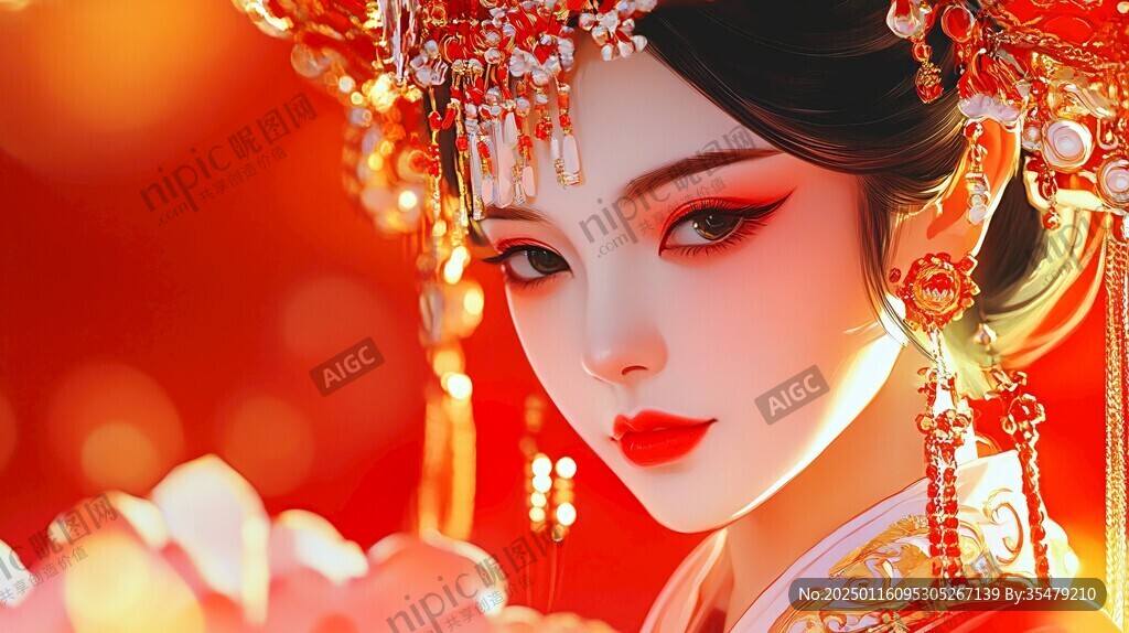 古风嫁衣美女