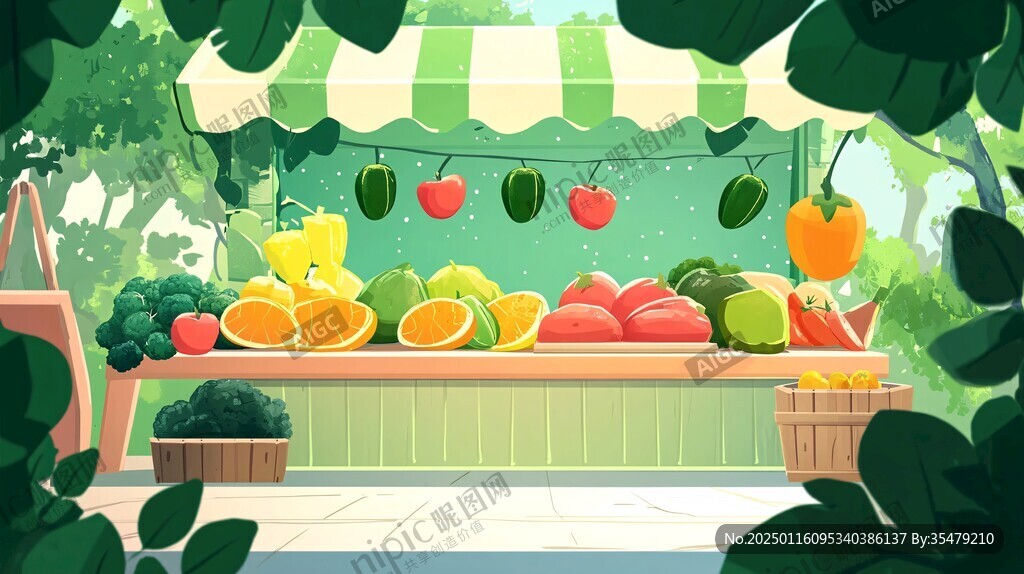 水果店插画