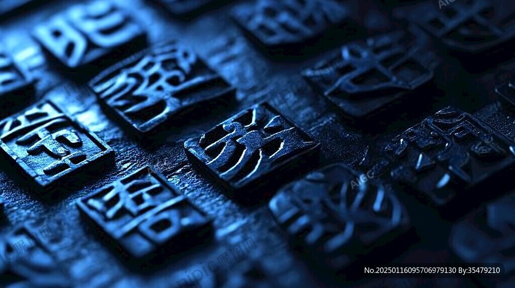立体汉字背景