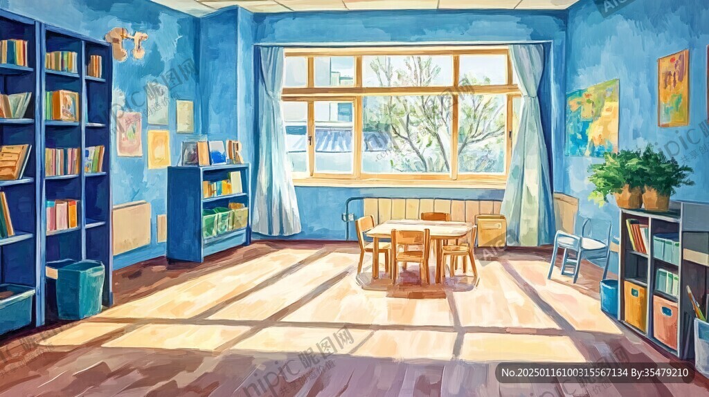 书房插画