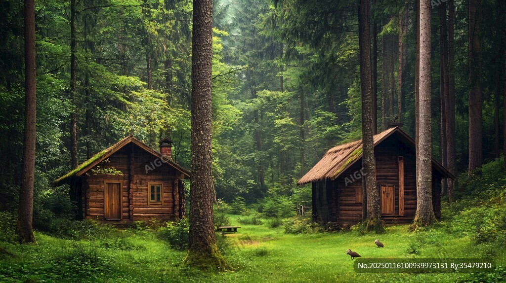 欧式森林小屋