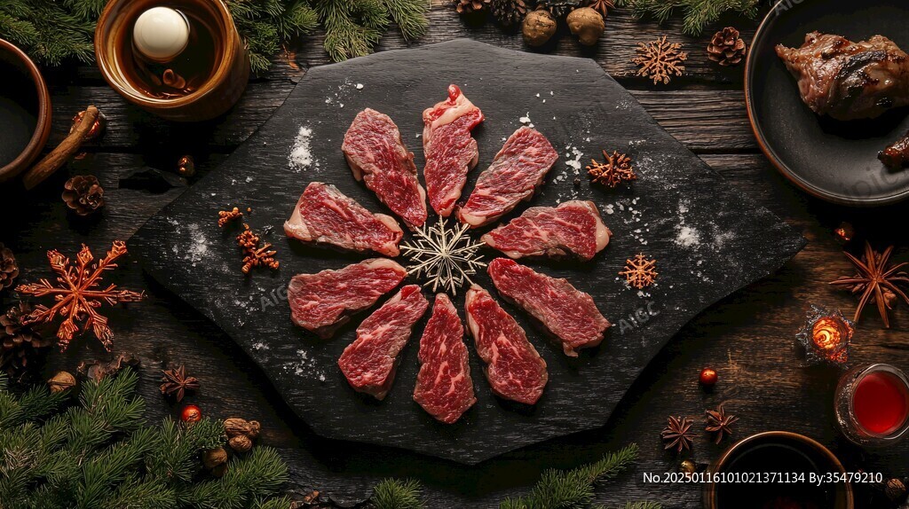煎雪花牛肉场景