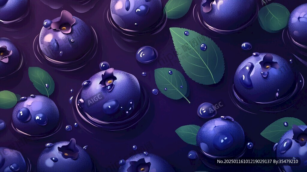 原创蓝莓插画
