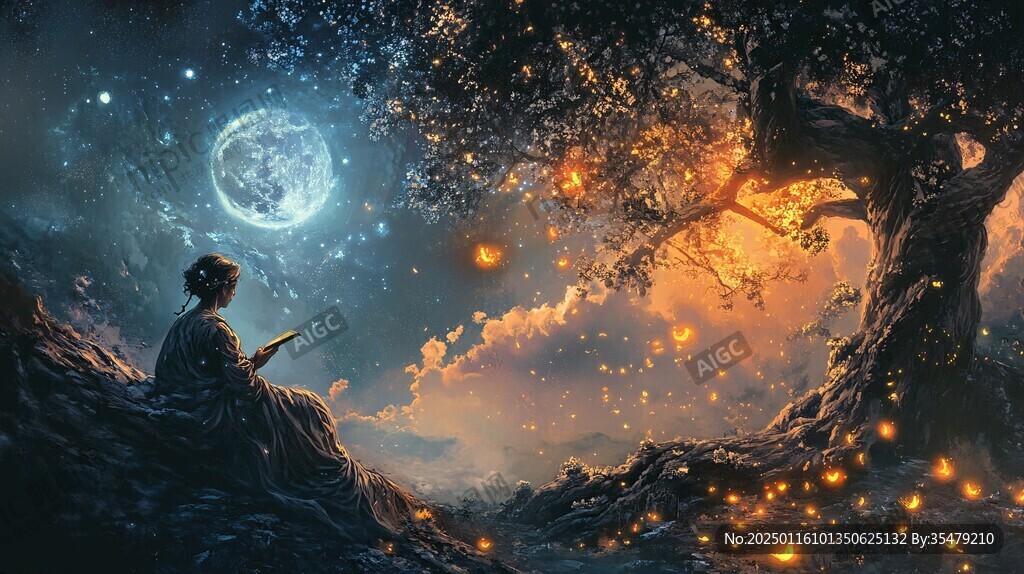 星月河幻想插画