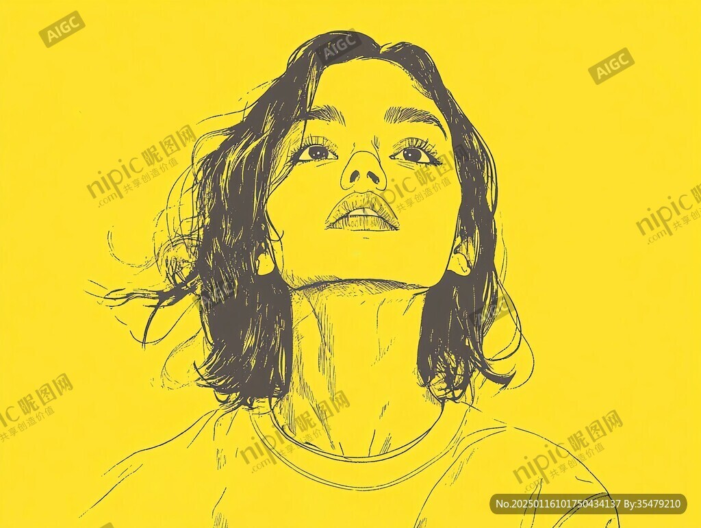 头像线稿