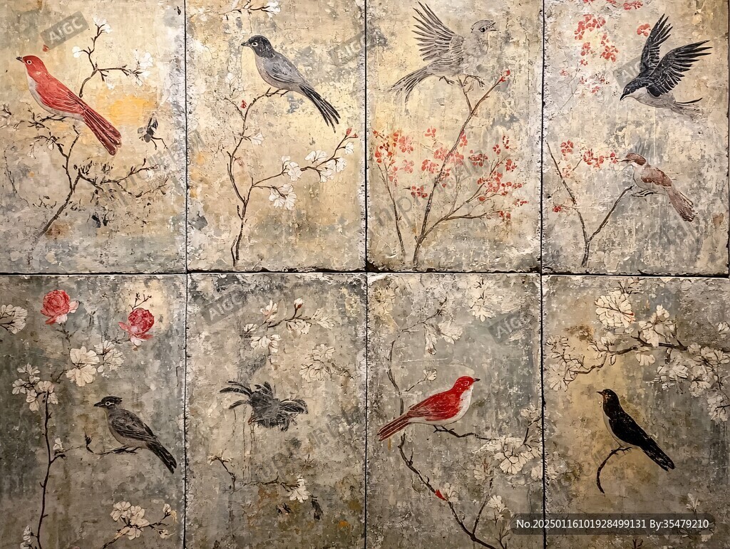 鹦鹉画像砖