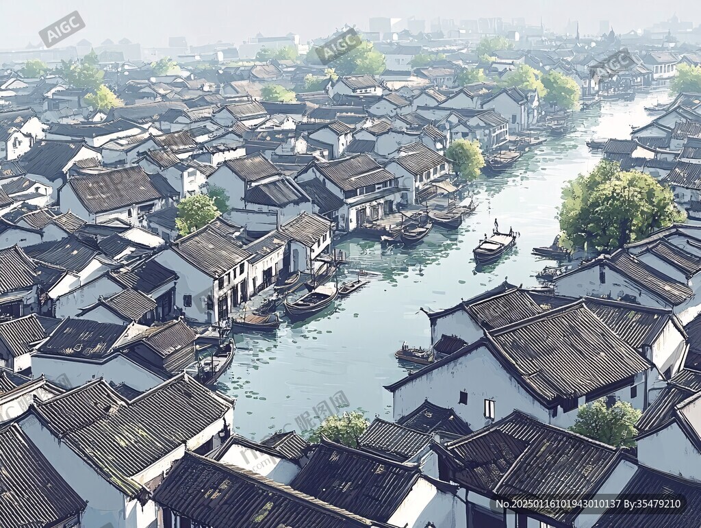 江南水乡模拟场景