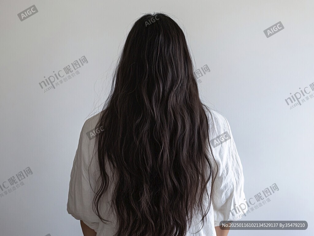 长发背影