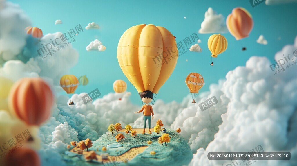 3d立体插画风格