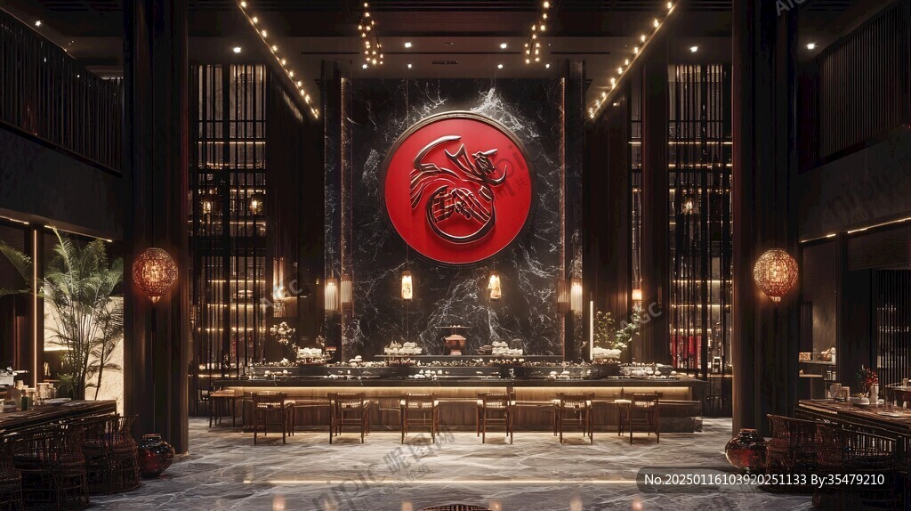 新中式酒店前台