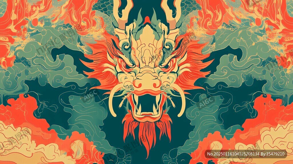 龙包装插画