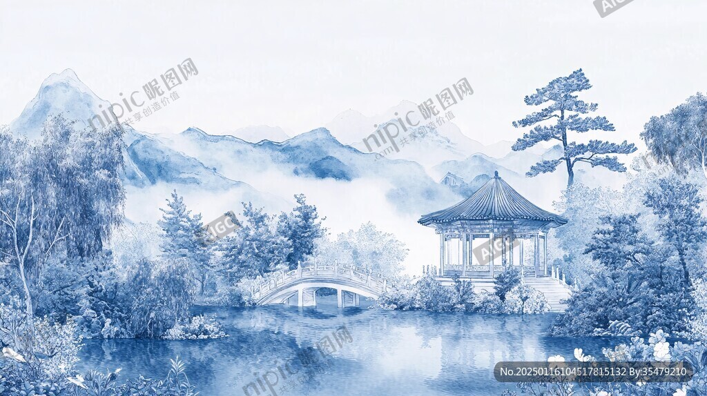 山水画合成图
