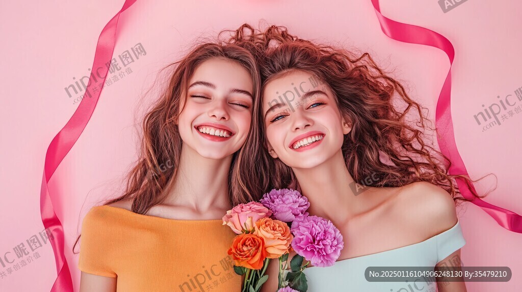 women粉色背景