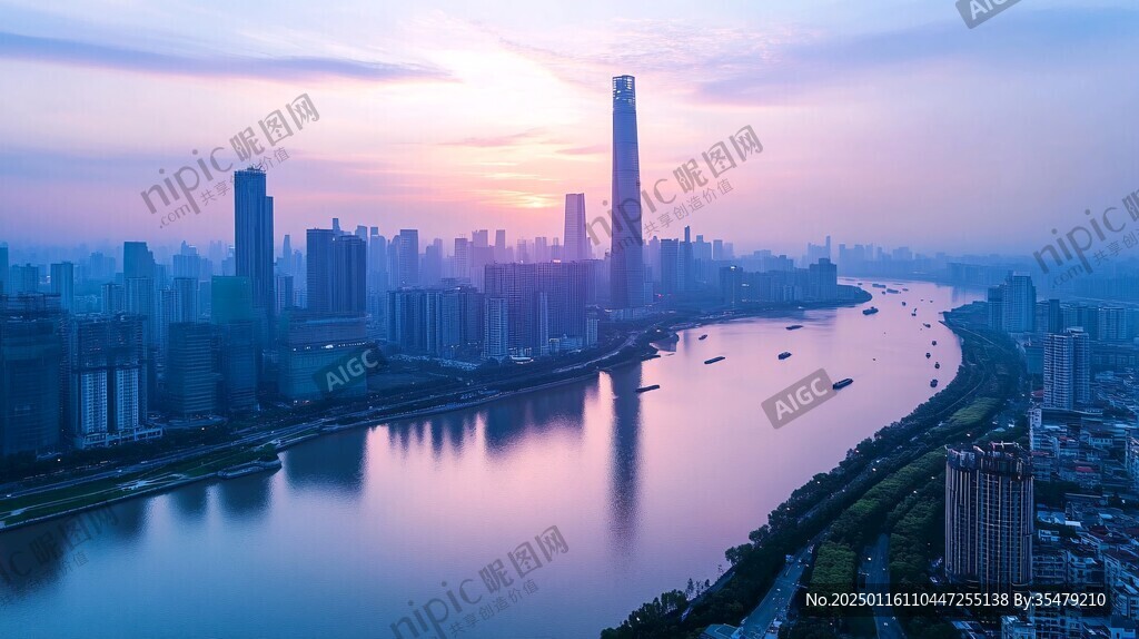 浑河晚渡