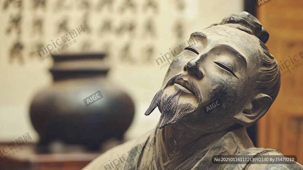 杜甫泥塑