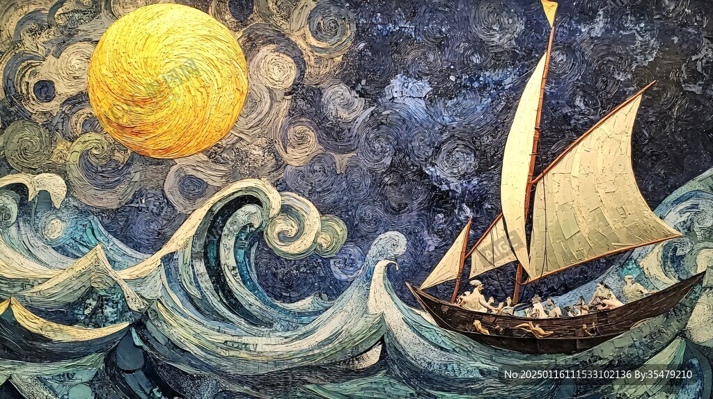 乘风破浪包装插画