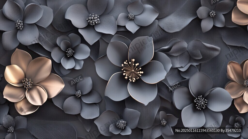 3d立体花壁纸