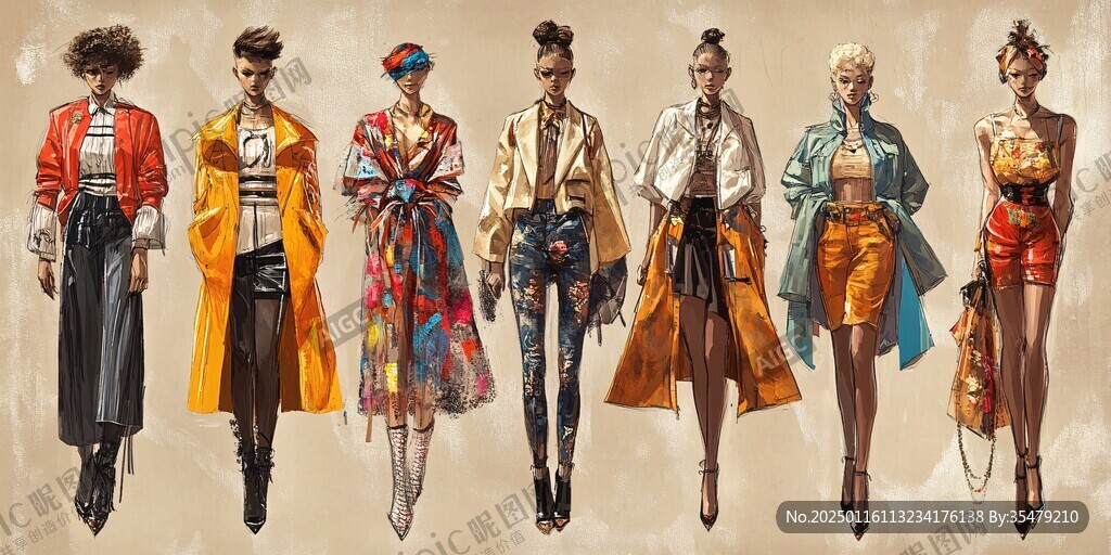 服装效果图系列作品