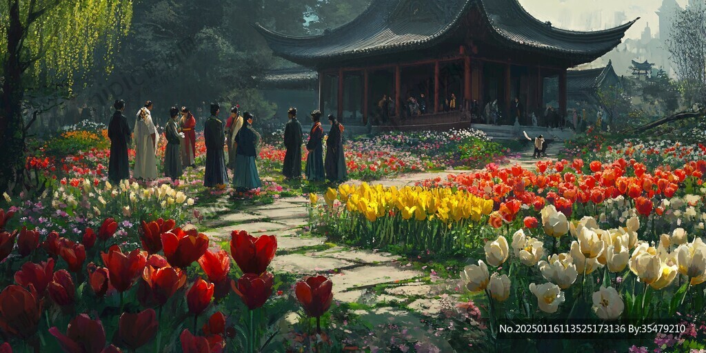 郁金香花展舞美