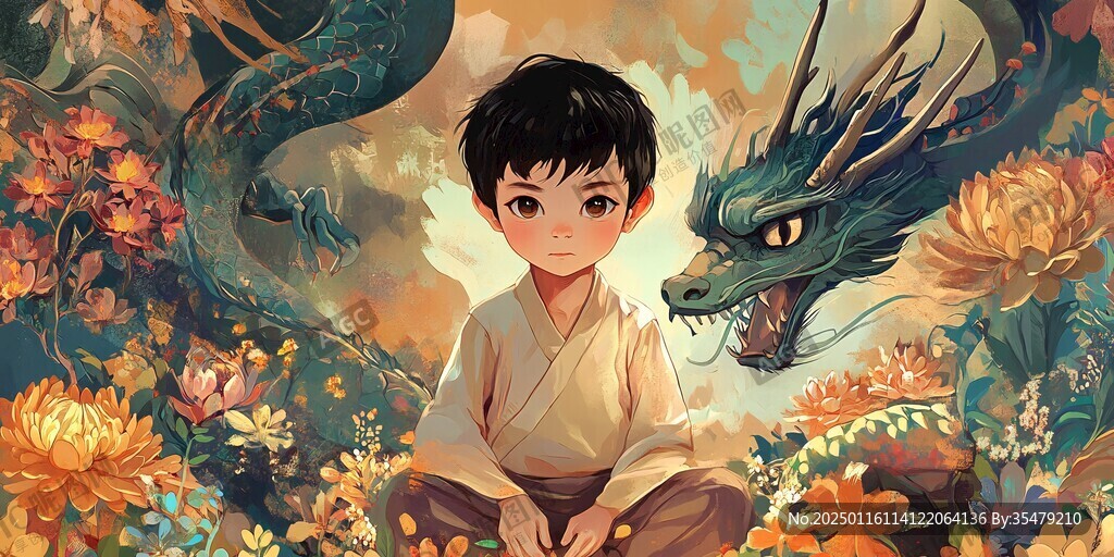 龙年横版插画
