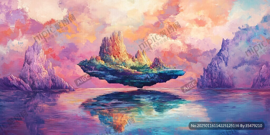幻彩艺术山水风景