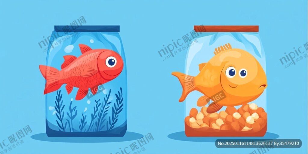 水族箱插画