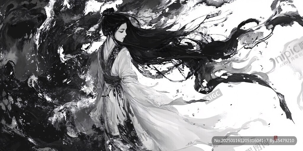 白色古风人物