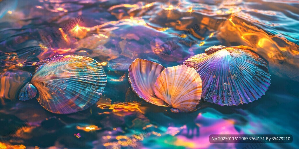 唯美水母彩色水母
