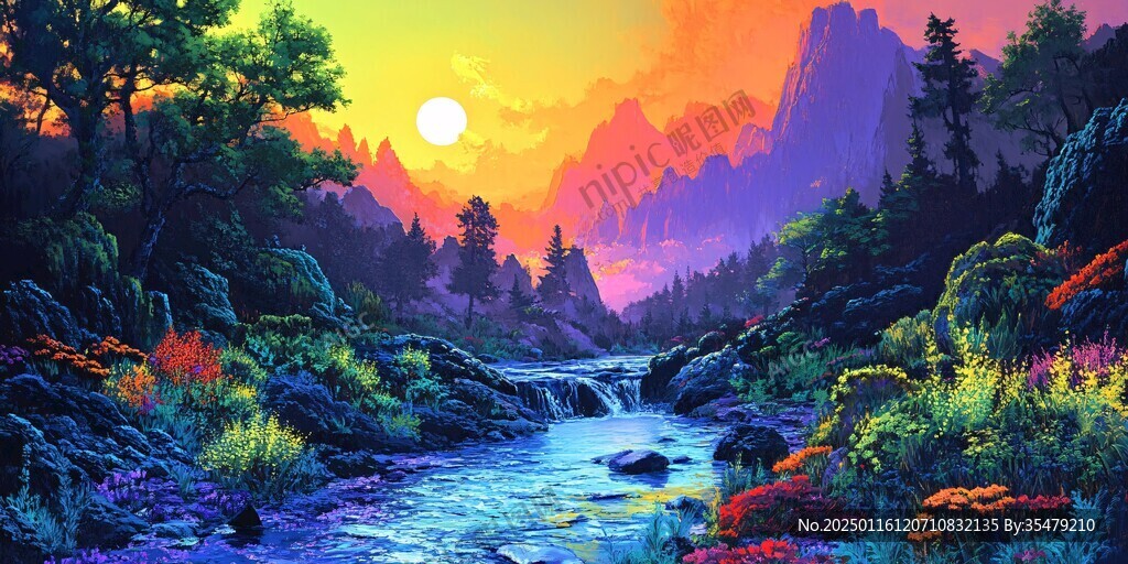 宽屏风景画