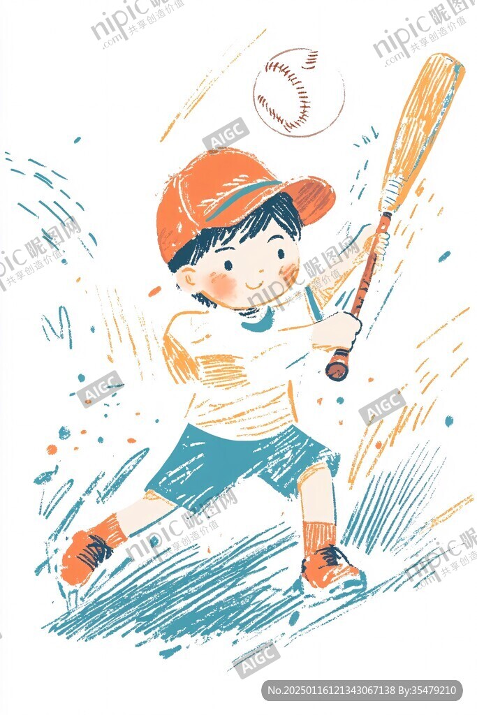 打棒球的少年