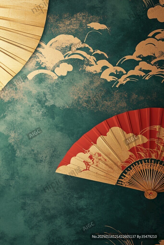日本扇素材