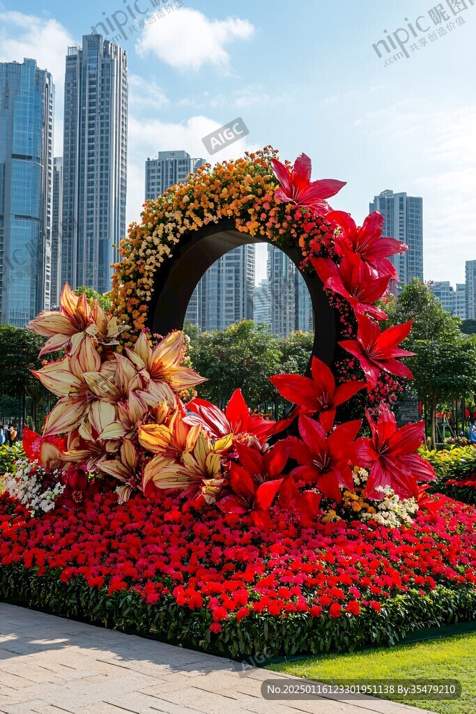 浦东开发开放纪念花坛