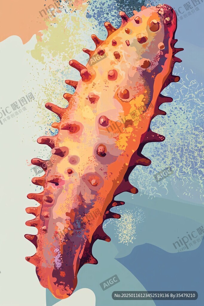 野生海参插画
