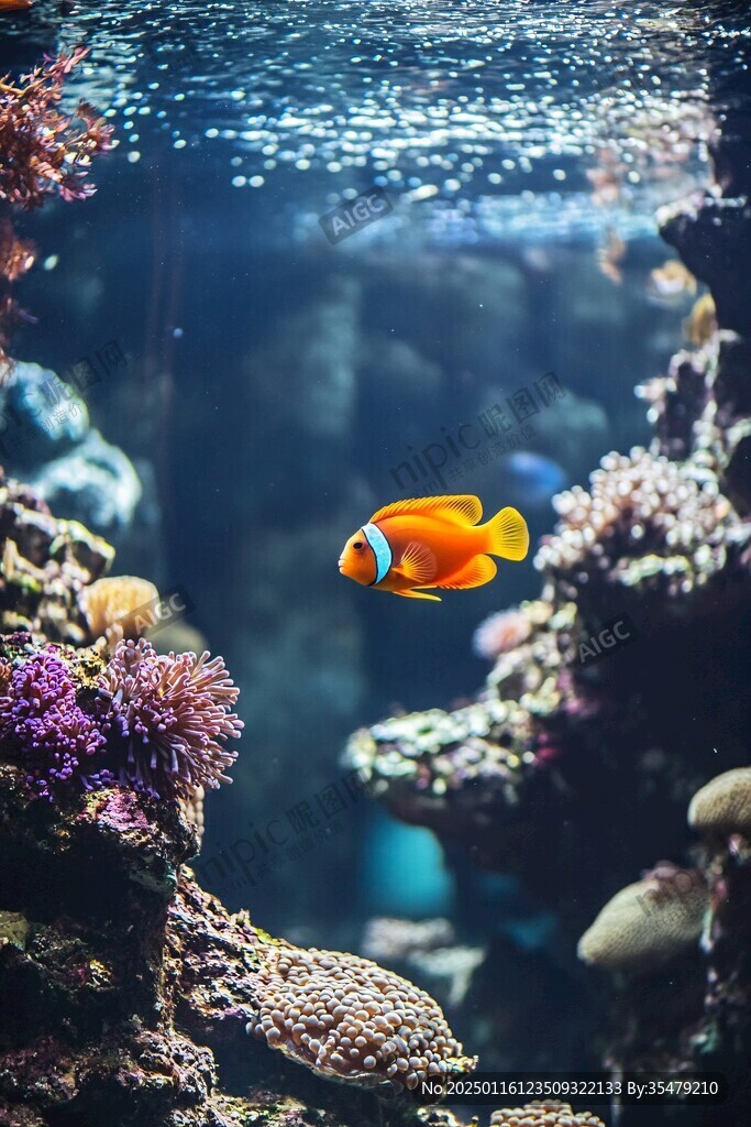海底鱼小丑鱼