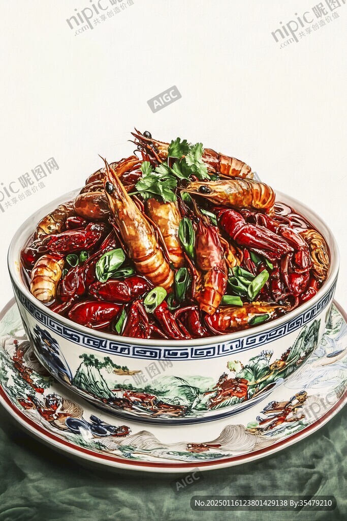 口味虾背景素材